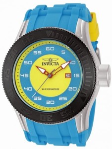 Invicta Yellow Dial Luminescent Hands Watch #11943 (Men Watch)