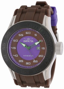 Invicta Purple Dial Luminescent Hands Watch #11944 (Men Watch)