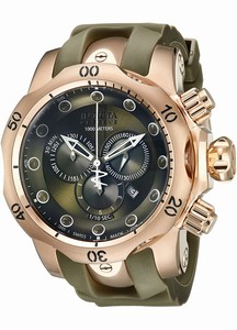 Invicta Quartz Chronograph Date Green Polyurethane Watch # 11954 (Men Watch)