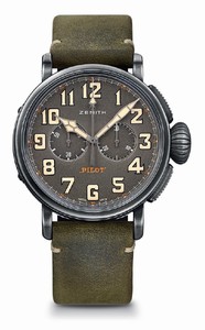 Zenith Pilot Montre D Aeronef Type 20 Chronograph Green Leather Watch# 11.2430.4069/21.C773 (Men Watch)
