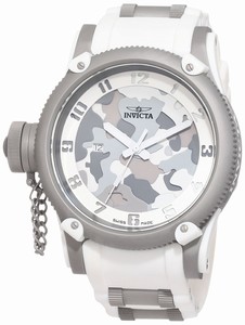 Invicta Russian Diver Quartz Analog Date White Polyurethane Watch # 1200 (Women Watch)