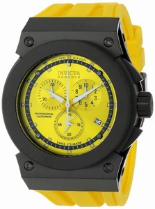 Invicta Swiss Quartz Yellow Watch #12013 (Men Watch)