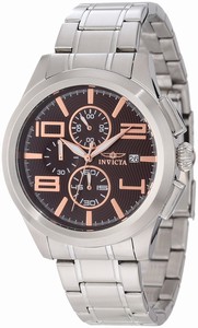 Invicta Brown Dial Stainless Steel Watch #12151 (Men Watch)