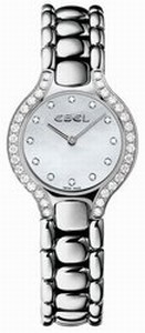 Ebel Quartz White Mother of Pearl W/12 diamonds Watch #1215322 (Women Watch)