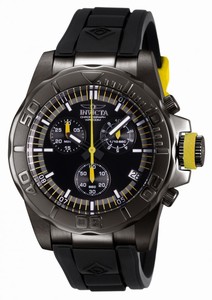 Invicta Pro Diver Swiss Quartz Chronograph Date Black Polyurethane Watch #12155 (Men Watch)