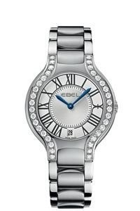Ebel Swiss Quartz Silver with Black Roman Numerals Watch #1216071 (Women Watch)