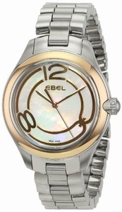 Ebel Swiss Quartz White mother-of-pearl with 8 diamonds Watch #1216104 (Women Watch)