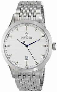 Invicta Silver Dial Leather Watch #12224 (Men Watch)