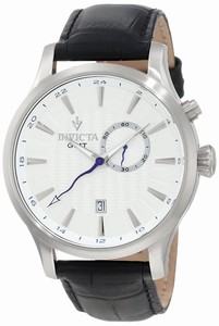 Invicta White Dial Leather Watch #12226 (Men Watch)