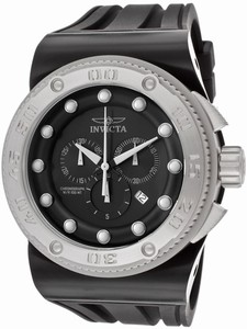 Invicta Akula Quartz Chronograph Date Black Dial Silicone Watch # 12289 (Men Watch)