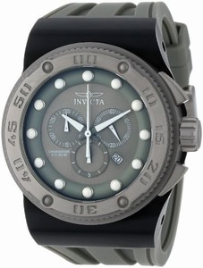 Invicta Akula Quartz Chronograph Date Grey Silicone Watch # 12291 (Men Watch)