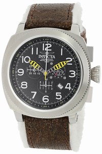 Invicta Aviator Quartz Chronograph Date Brown Leather Watch # 12313 (Men Watch)