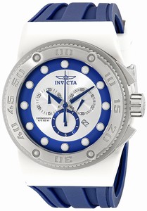 Invicta Akula Quartz Chronograph Date Blue Silicone Watch # 12327 (Men Watch)