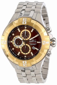 Invicta Brown Dial Stainless Steel Band Watch #12361 (Men Watch)