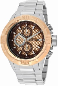 Invicta Pro Diver Quartz Chronograph Date Rose Gold Dial Stainless Steel Watch # 12373 (Men Watch)