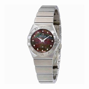 Omega Tahiti Mother Of Pearl Dial Fixed Stainless Steel Band Watch #123.10.24.60.57.003 (Men Watch)