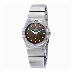 Omega Tahiti Mother Of Pearl Dial Fixed Stainless Steel Band Watch #123.10.27.60.57.003 (Men Watch)