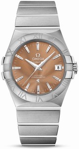 Omega Constellatio Co-Axial Automatic Chronometer Bronze Dial Date Stainless Steel Watch# 123.10.35.20.10.001 (Men Watch)
