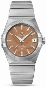Omega Constellatio Co- Axial Automatic Chronometer Bronze Dial Date Stainless Steel Watch# 123.10.38.21.10.001 (Men Watch)