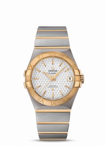 Omega Constellation Co-Axial Chronometer Analog Date Two Tone Stainless Steel Watch# 123.20.35.20.02.006 (Men Watch)