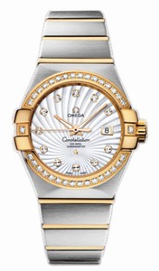 Omega Constellation Automatic COSC Diamonds and Gold Tone 31mm Watch # 123.25.31.20.55.002 (Women Watch)