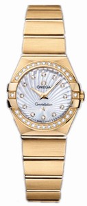 Omega Constellation Quartz Diamonds and Gold Tone 24mm Watch # 123.55.24.60.55.003 (Women Watch)