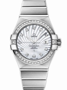 Omega 31mm Automatic Brushed Chronometer White Gold Dial And Case, Diamonds With White Gold Bracelet Watch #123.55.31.20.55.003 (Women Watch)