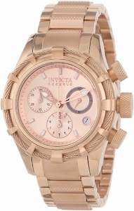 Invicta Quartz Chronograph Date Rose Gold Tone Stainless Steel Watch# 12460 (Women Watch)