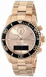 Invicta Rose Gold Dial Stainless Steel Band Watch #12473 (Men Watch)