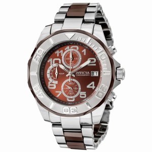 Invicta Brown Dial Stainless Steel Band Watch #1249 (Men Watch)