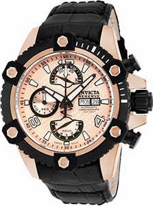 Invicta Rose Dial Leather Band Watch #12502 (Men Watch)