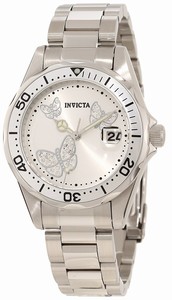 Invicta Silver Dial Stainless Steel Band Watch #12503 (Women Watch)