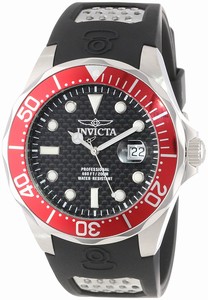 Invicta Pro Diver Quartz Date Black Polyurethane Watch # 12561 (Men Watch)