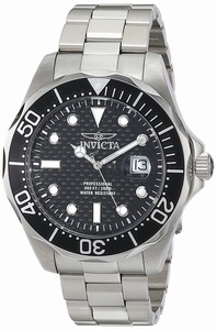 Invicta Black Dial Stainless Steel Watch #12562X (Men Watch)