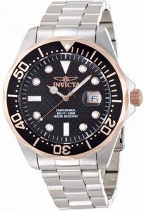 Invicta Pro Diver Analog Date Black Dial Stainless Steel Watch # 12567 (Men Watch)