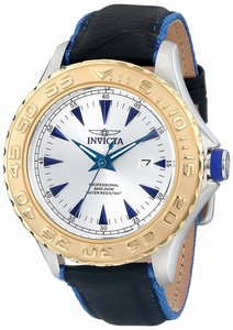 Invicta Pro Diver Quartz Analog Date Black Leather Watch # 12615 (Men Watch)
