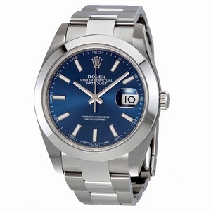 Rolex Automatic Blue Dial Date Stainless Steel Watch# 126300BLSO (Men Watch)