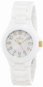 Invicta Mother Of Pearl Dial Ceramic Band Watch #12648 (Women Watch)