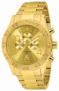 Invicta Gold Dial Stainless Steel Band Watch #1270 (Men Watch)