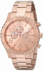 Invicta Pink Dial Stainless Steel Band Watch #1271 (Men Watch)