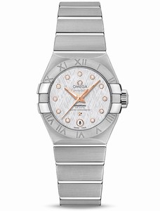 Omega Constellation Co-Axial Master Chronometer Mother of Pearl Diamond Dial Stainless Steel Watch# 127.10.27.20.52.001 (Women Watch)