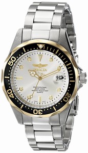 Invicta Gold Dial Stainless Steel Band Watch #12808X (Men Watch)