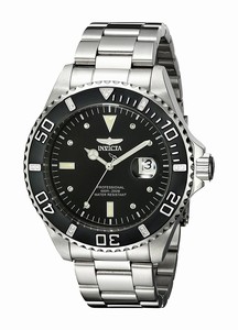 Invicta Black Dial Stainless Steel Band Watch #12817 (Men Watch)