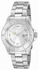 Invicta Pro Diver Quartz Analog Date Silver Dial Stainless Steel Watch # 12819 (Women Watch)