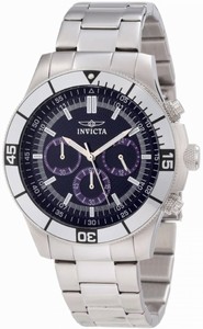 Invicta Specialty Quartz Chronograph Blue Dial Stainless Steel Watch # 12840 (Men Watch)