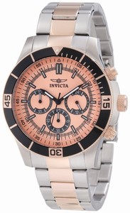 Invicta Specialty Quartz Chronograph Rose Gold Stainless Steel Watch # 12842 (Men Watch)