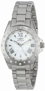 Invicta Mother Of Pearl Dial Stainless Steel Band Watch #12854 (Women Watch)