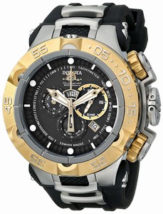 Invicta Black Dial Luminescent Hands Stop Watch Watch #12879 (Men Watch)