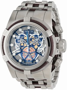 Invicta Brown Skeleton Quartz Watch #12899 (Men Watch)