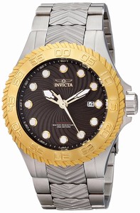 Invicta Brown Dial Stainless Steel Band Watch #12925 (Men Watch)